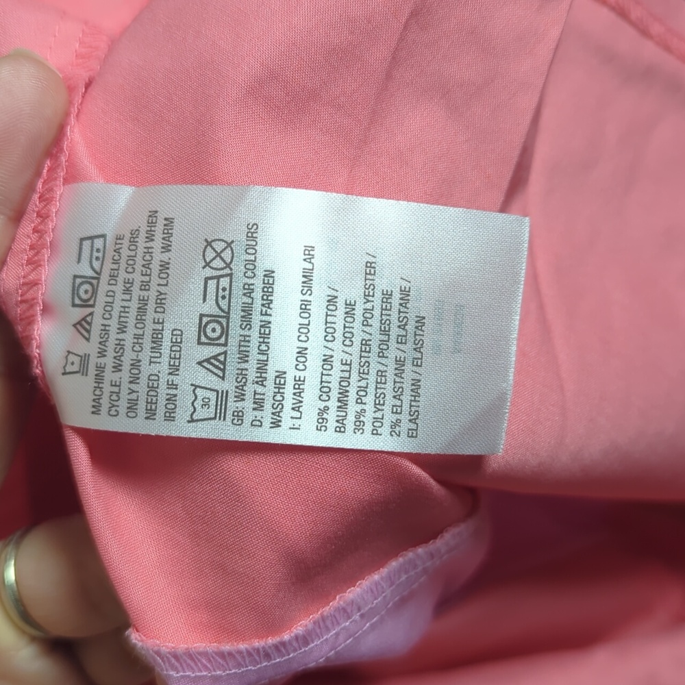 Isaac Mizrahi Pink and Coral Midi Cotton Dress - Picture 6 of 8